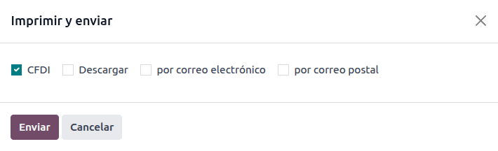 CFDI Checkbox