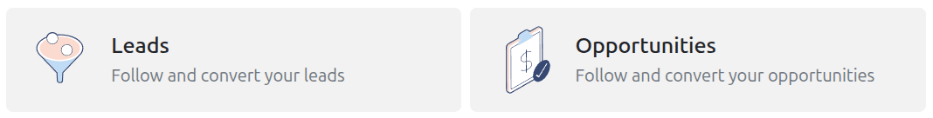 合作伙伴的用户门户以及潜在客户和机会按钮的示例。