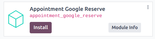 Odoo 应用程序中的 Google Reserve 模块。